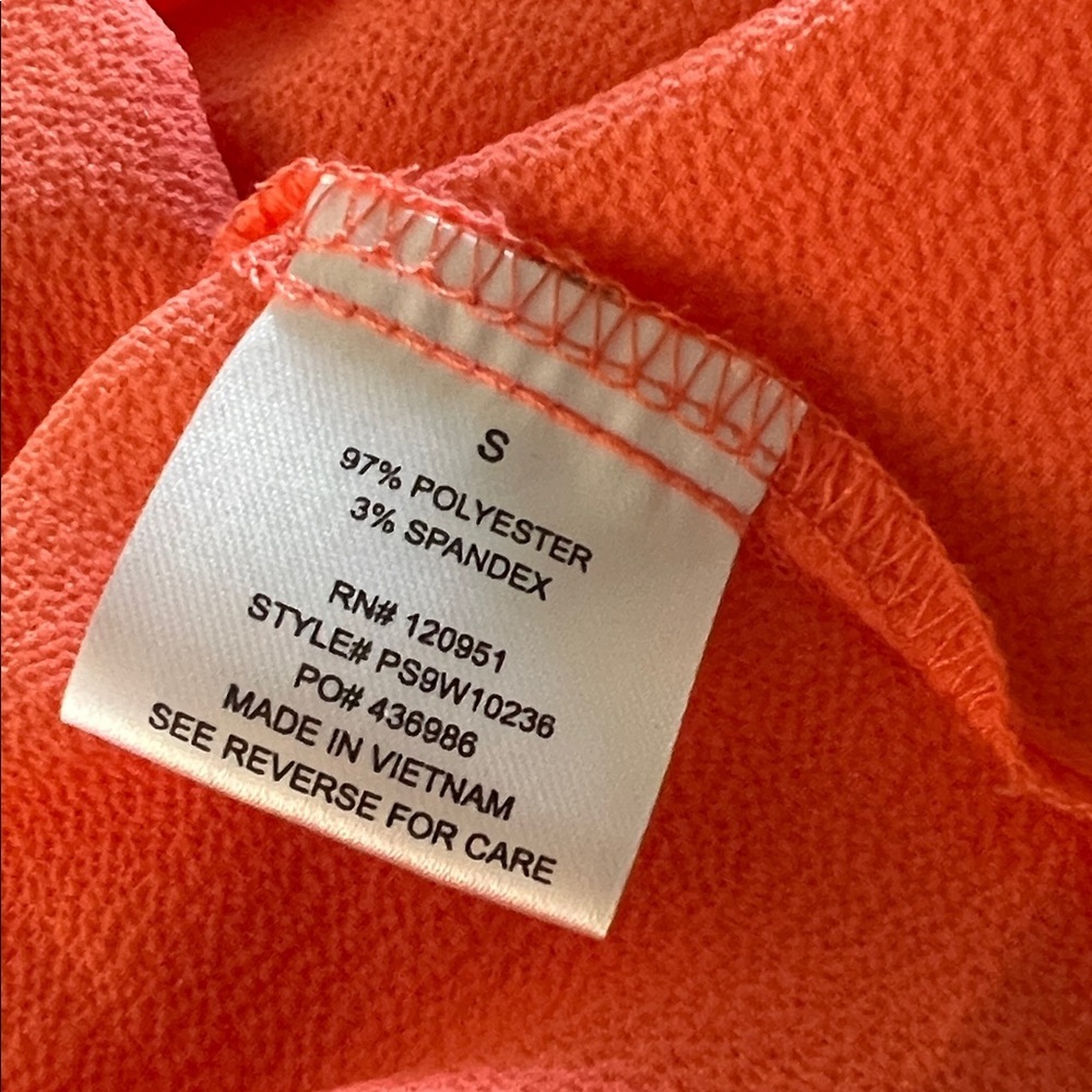 Pink Rose Coral Tie Front Button Up Blouse Short Sleeve Collared Top Size Small - Picture 5 of 5